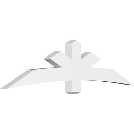 Ekena Millwork Alberta Architectural Grade PVC Gable Bracket, 84"W x 21"H x 4"D x 6"F, 6/12 Pitch GBP084X21X0406ALB00